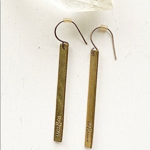 Gold Repurposed Shell Casing Earrings